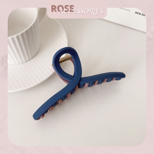 Kẹp tóc chéo Hàn Quốc 2 màu nhựa lì phụ kiện thời trang xinh Rose.Accessories mã KT27