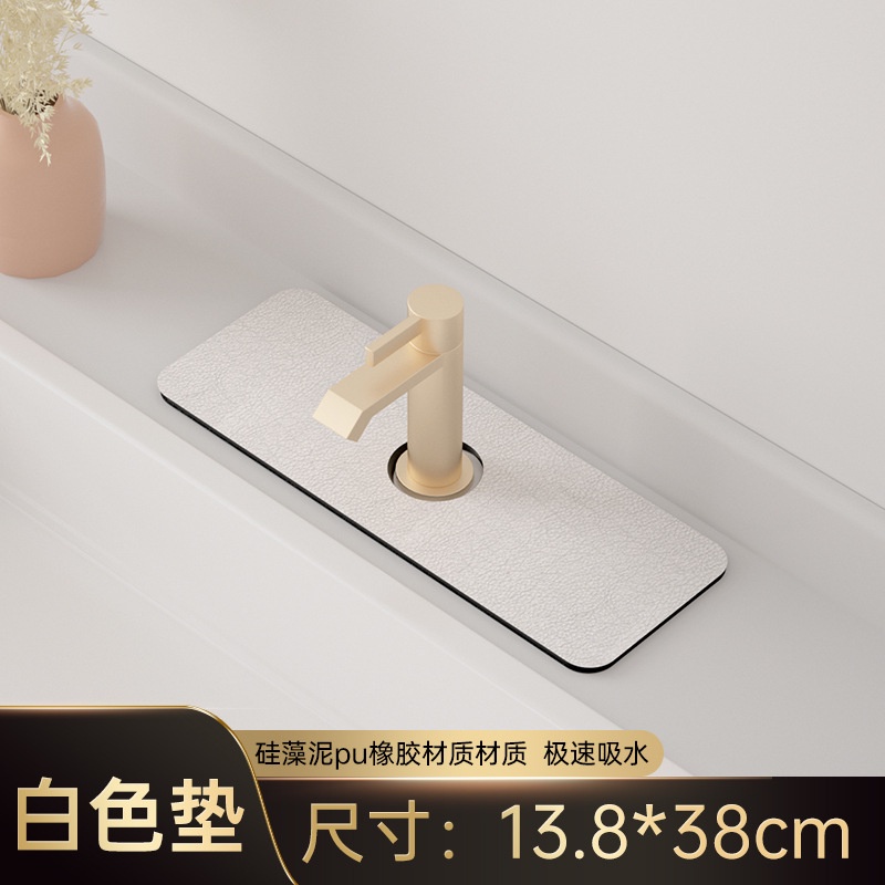 Bộ 3 Tấm Lót Vòi Nước Nhà Tắm/Nhà Bếp Bằng Đá Diatomite Dày Dặn Chống Thấm Nước Tiện Dụng