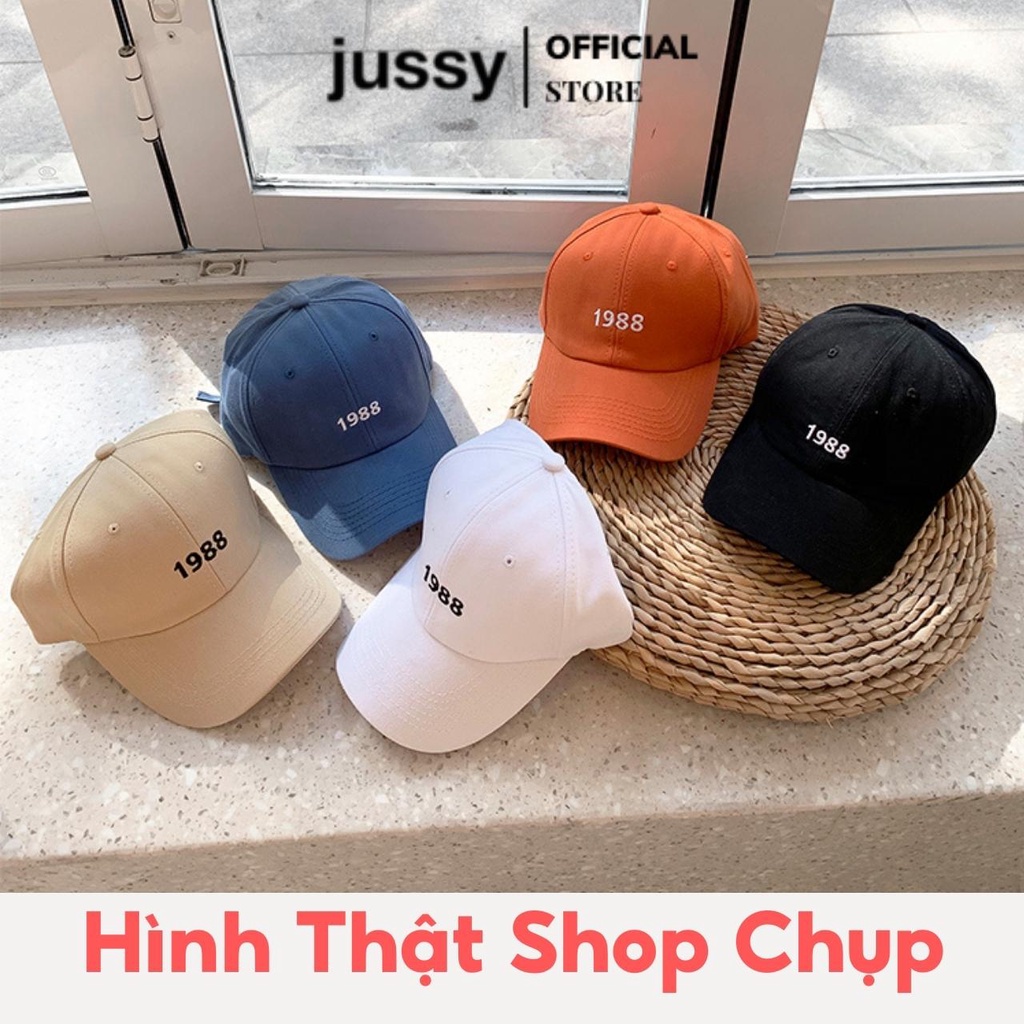 Mũ Lưỡi Trai 1988 Jussy Fashion Kiểu Nón Kết Nam Nữ Thời Trang Unisex Chất Vải Cotton Form Mềm 1 Lớp Thoáng Mát