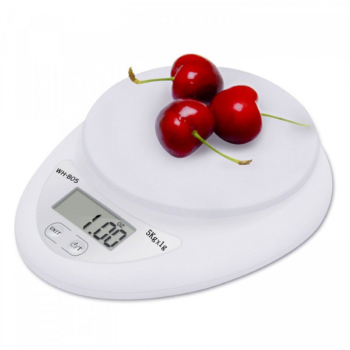 Cân điện tử nhà bếp Electronic Kitchen Scale, cân thực phẩm mini để bàn 5kg - Tặng kèm pin