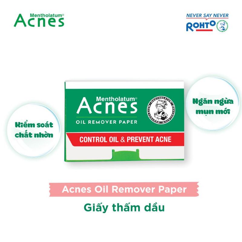 Gói 100 tờ Giấy thấm dầu Acnes