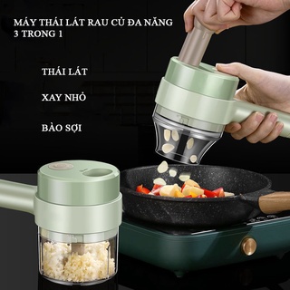 Máy thái lát rau củ đa năng, kiêm xay hành tỏi thực phẩm 3 trong 1