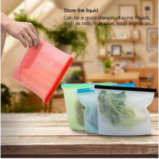 Túi silicon khóa kéo đựng bảo quản thực phẩm (Nhiệt độ từ: -40 đến 200)