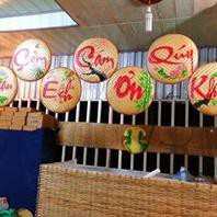 Xả hàng Mẹt tre vẽ trang trí quán bún đậu mắm tôm