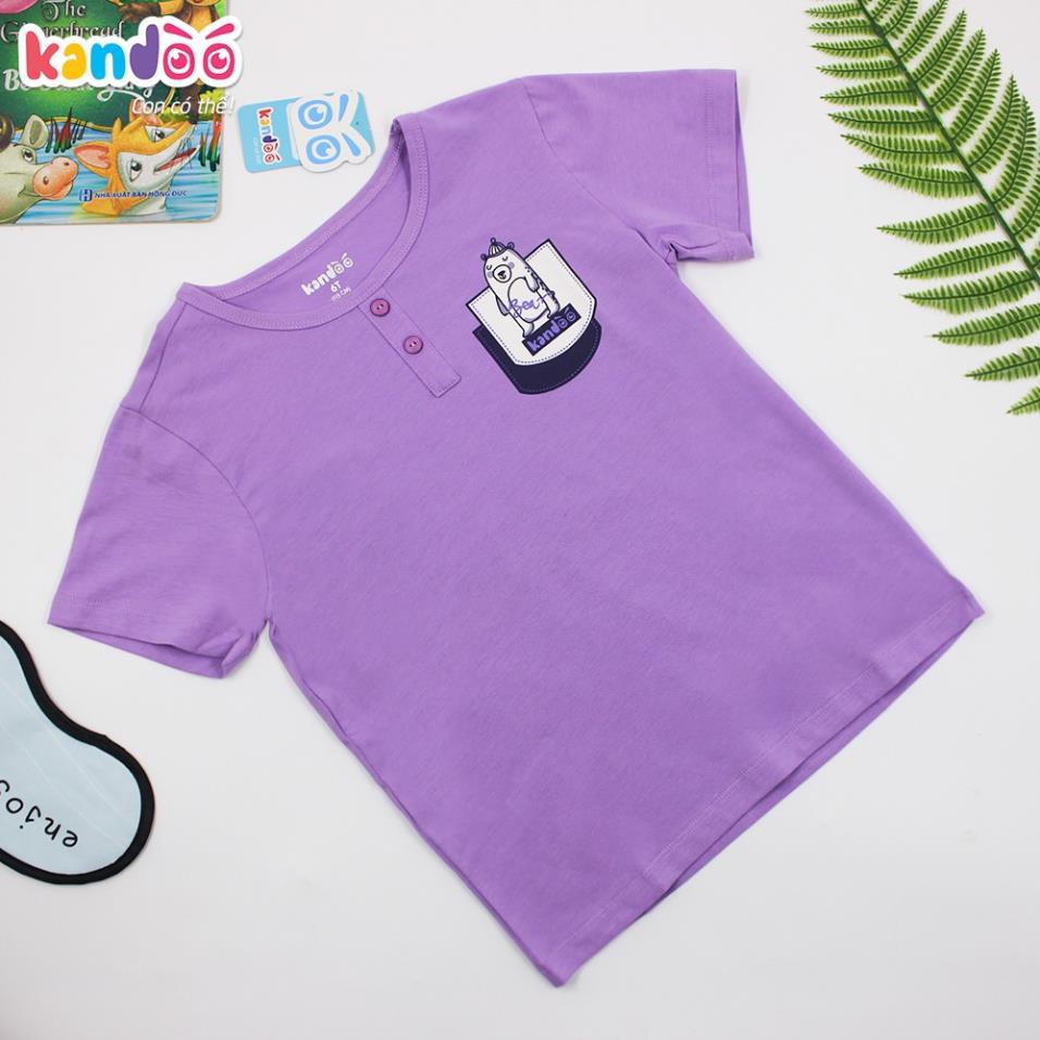 [gốc 125k] áo t shirt bé trai kandoo DBTS1711 cotton, màu tím