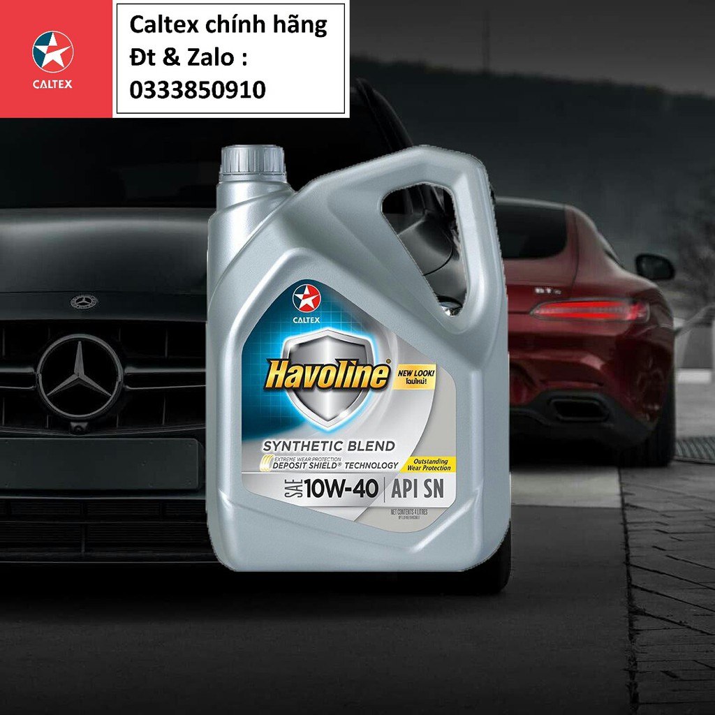 Nhớt động cơ ô tô xăng Havoline Synthetic Blend 10w40 [ 4L ]