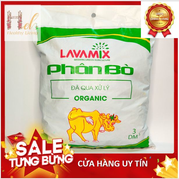 Phân Bón Hữu Cơ Phân Bò Đã Qua Xử Lý 3 dm3