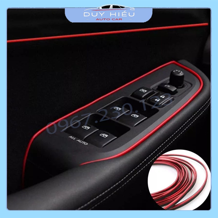 Chỉ trang trí nội thất ô tô nhét khe rãnh viền cuộn 5m kèm dụng cụ đi dây