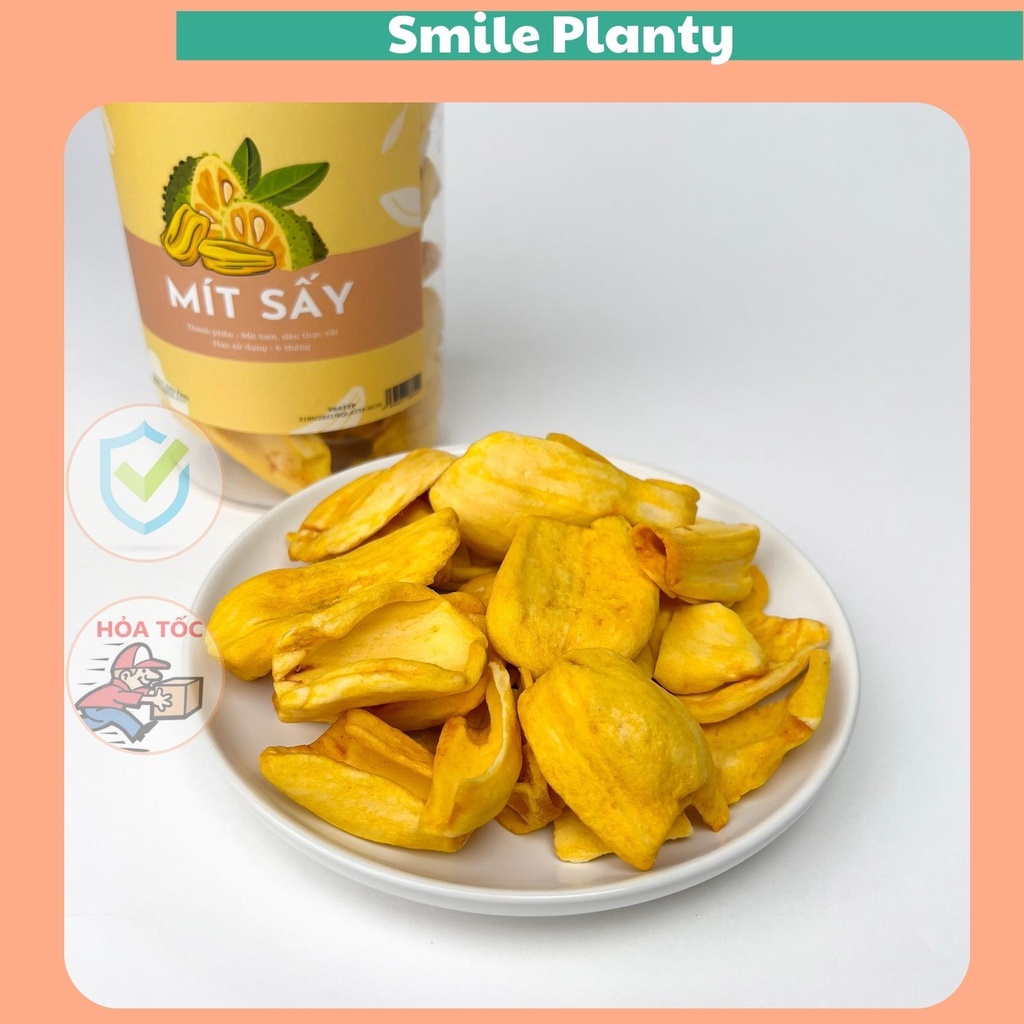 Mít sấy nguyên miếng 200gr, mít siêu giòn, chuẩn vệ sinh - smileplanty