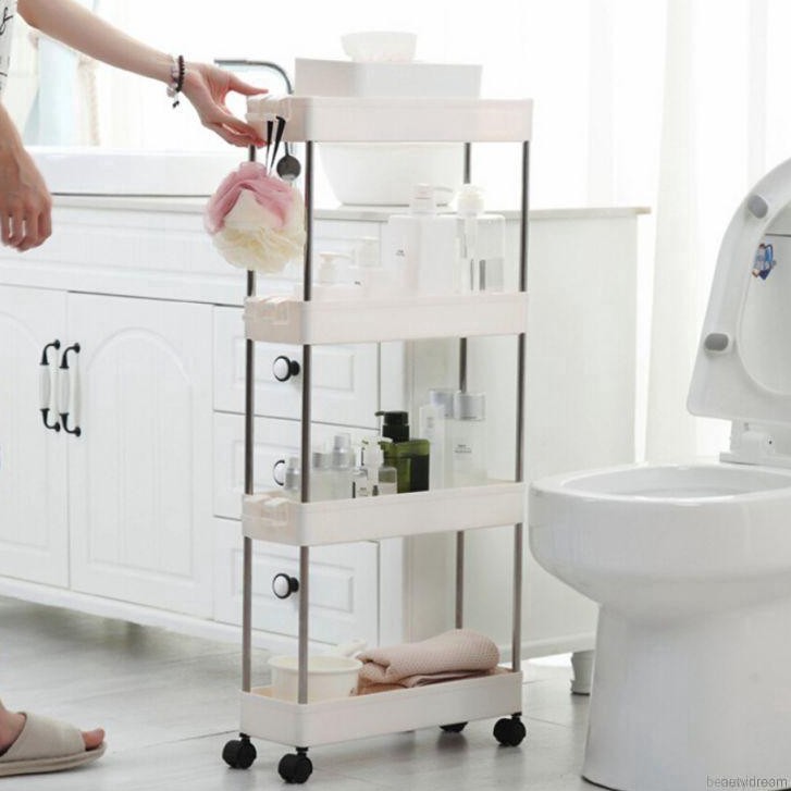 Kệ đựng đồ dùng 2/3/4 tầng có bánh xe tiện dụng