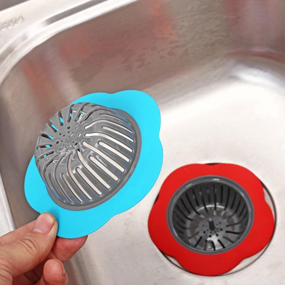 Bộ Lọc Chặn Lối Thoát Nước Bồn Rửa Tay Nhà Bếp Hình Tròn Bằng Nhựa Chống Tắt Nghẽn