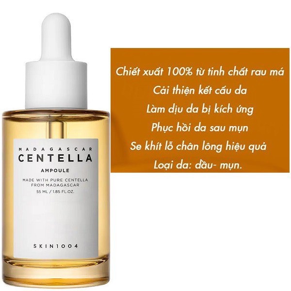 Tinh Chất Rau Má Giảm Mụn Và Làm Dịu Dành Cho Da Nhạy Cảm Skin1004 Madagascar Centella Ampoule 30ml