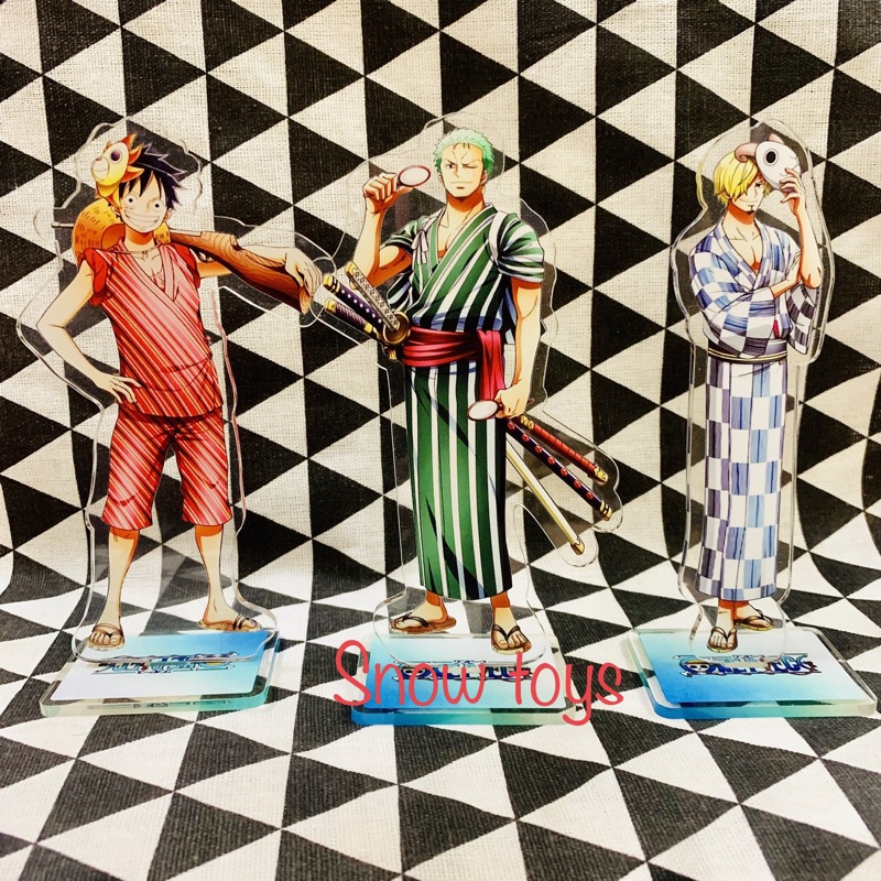 Mô Hình Tượng Standee Acrylic Mica - One Piece - onepiece - Luffy Zoro Nami Sanji Usopp Chopper Robin Franky Brook- 16cm
