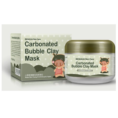 Mặt nạ sủi bọt thải độc bì heo Carbonated Buble Clay mask Bioaqua - Hàng nội địa Trung