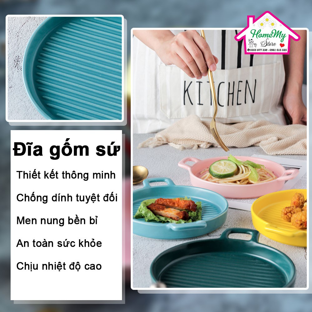 Chảo sứ tròn 🍓7 Màu🍓 Đựng Thức Ăn, Mì Ý, Decor Bàn Ăn Dễ Thương