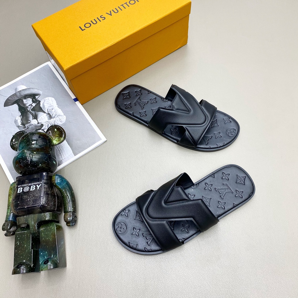Dép lê quai ngang LV họa tiết LA fullbox size 38-42