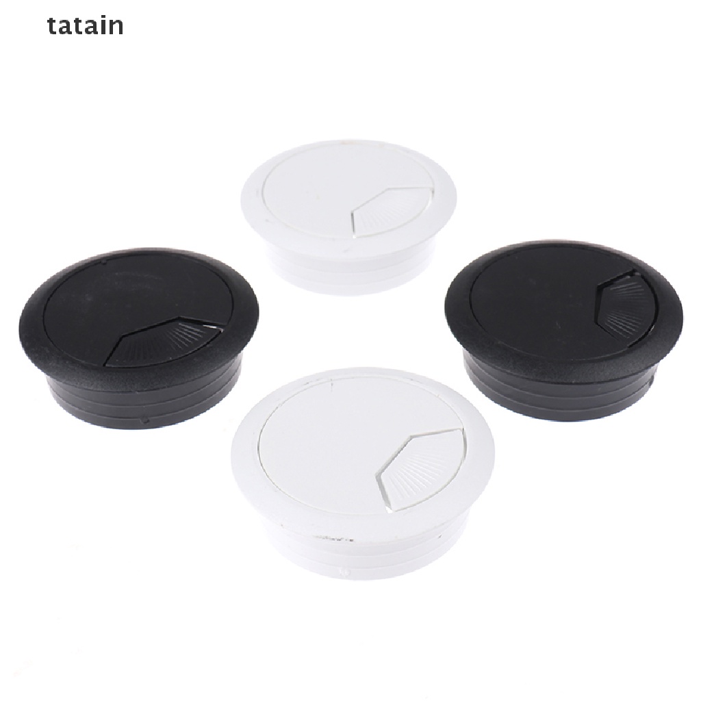 [TAT] 50mm Computer Desk Grommet Table Cap Cover Hole Outlet Wire Cable Plastic CVX