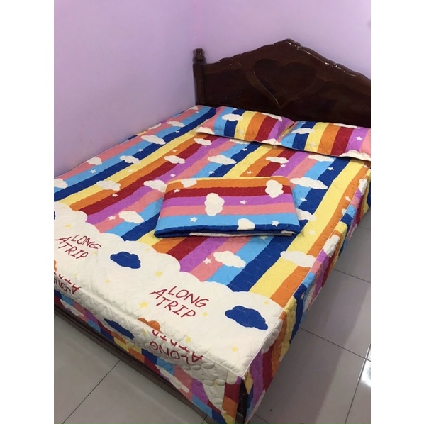 VỎ CHĂN COTTONG POLY TRẦN BÔNG CÓ KHOÁ KÉO LỒNG ĐƯỢC RUỘT