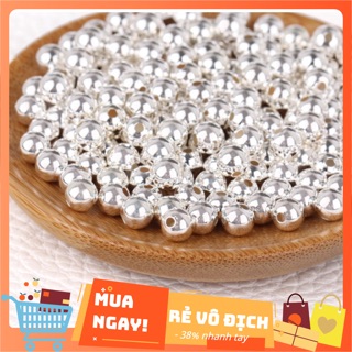 [Siêu rẻ] [S925] Set 10 Charm bi bạc 2mm - MH390