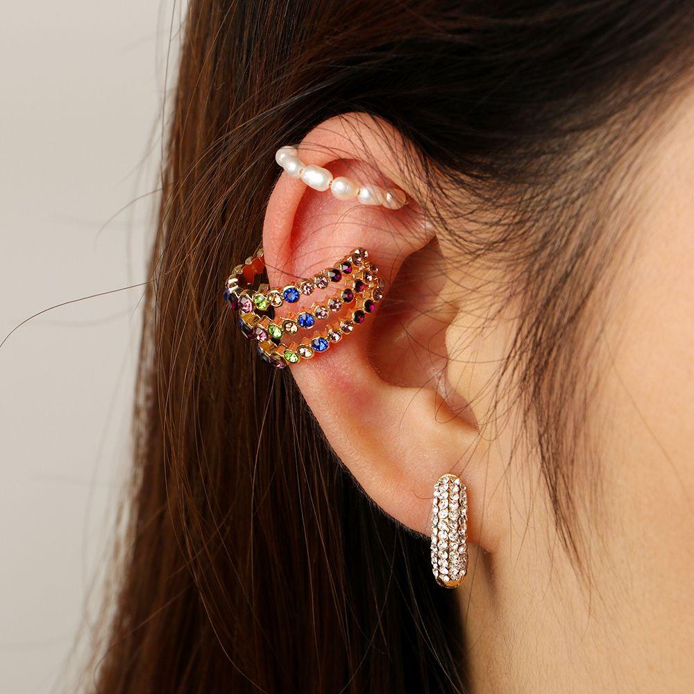 Set 1 / 2 Khuyên Tai Phong Cách Bohemian Thời Trang Cho Nữ|Khuyên Tai Kim Loại Dạng Kẹp Hình Tròn Nhỏ Xinh