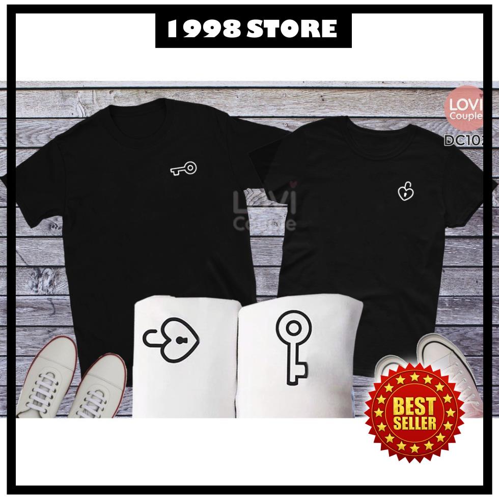 🔥XẢ HÀNG🔥 Áo thun cặp chìa khóa ổ khóa DC102