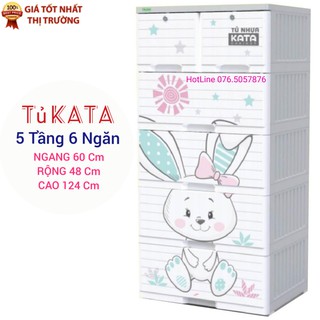 Tủ nhựa KATA 5 tầng-6 Ngăn Thỏ Trắng
