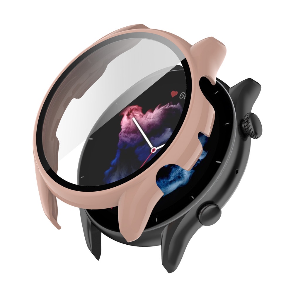 Vỏ PC Bảo Vệ Màn Hình Cho Xiaomi Huami Amazfit GTR 4 / 3 / 3 Pro Kèm Miếng Dán Màn Hình