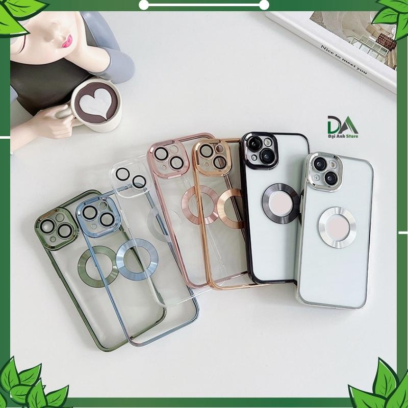 Ốp lưng iphone cao cấp, Case Iris viền xi hở táo kèm bảo vệ cam từ 6Plus đến 13 Prm