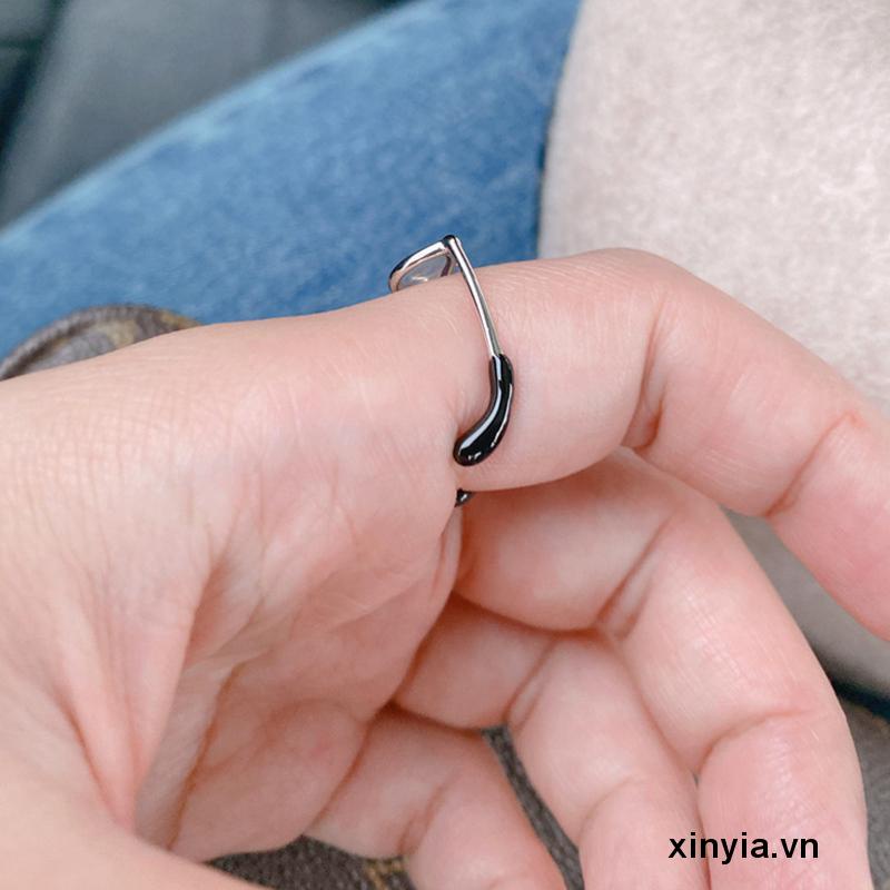 Nhẫn Hở Chất Liệu Hợp Kim Tráng Men Thiết Kế Độc Đáo Thời Trang Cho Nam Và Nữ