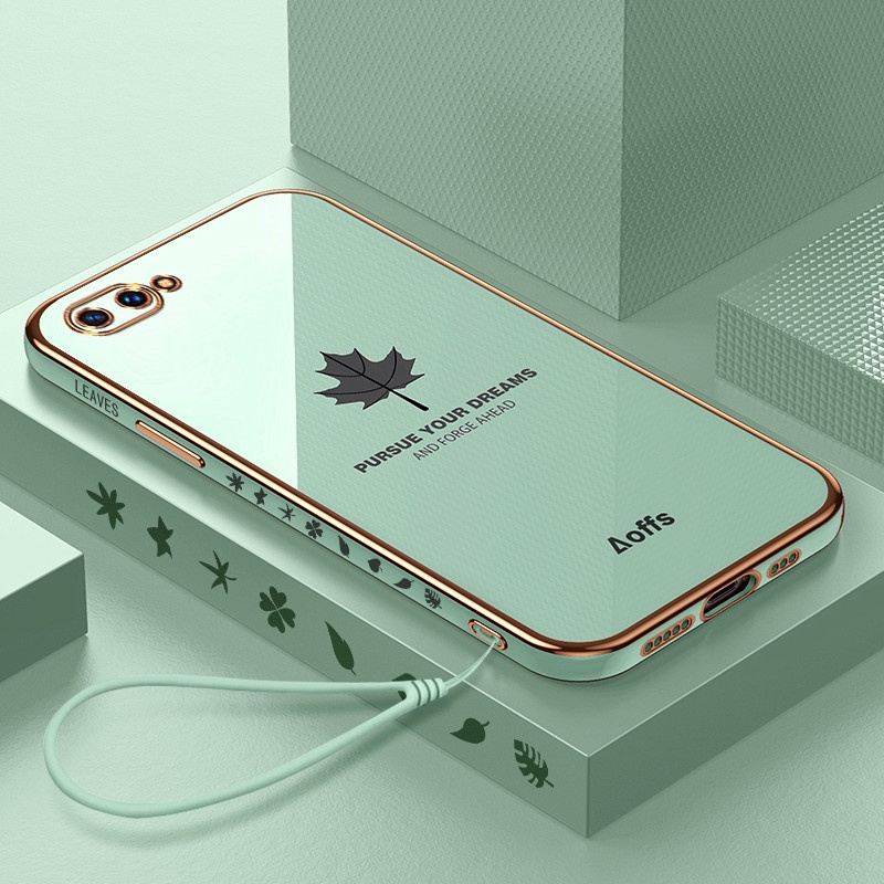 ốp lưng điện thoại mạ sang trọng tương thích với Cho OPPO A3S A5 A5S / A16 / A15 / A15S / A12 / A12E / A9 / A7 / A5 2020 Vỏ silicon mềm TPU có dây buộc case