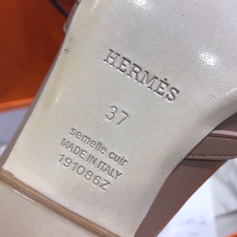 Giày sục cho nữ thương hiệu Hermes HM da thật cao cấp