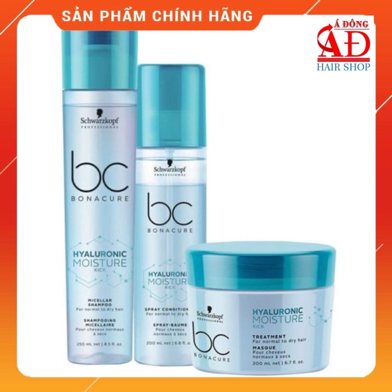 [+Tặng mũ trùm] DẦU XẢ HẤP Ủ SCHWARZKOPF BC BONACURE MOISTURE KICK GIỮ ẨM TÓC KHÔ ĐỨC 500ML/200ML
