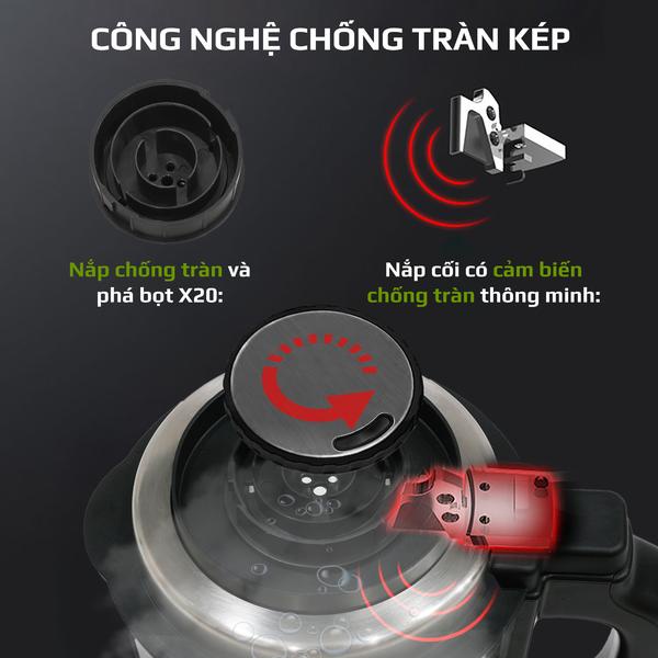 Máy Làm Sữa Hạt - Máy Xay Nấu Đa Năng OLIVO X20 ⚡CHÍNH HÃNG - BH 24 THÁNG ⚡ Công suất 1800W - Thương Hiệu Mỹ