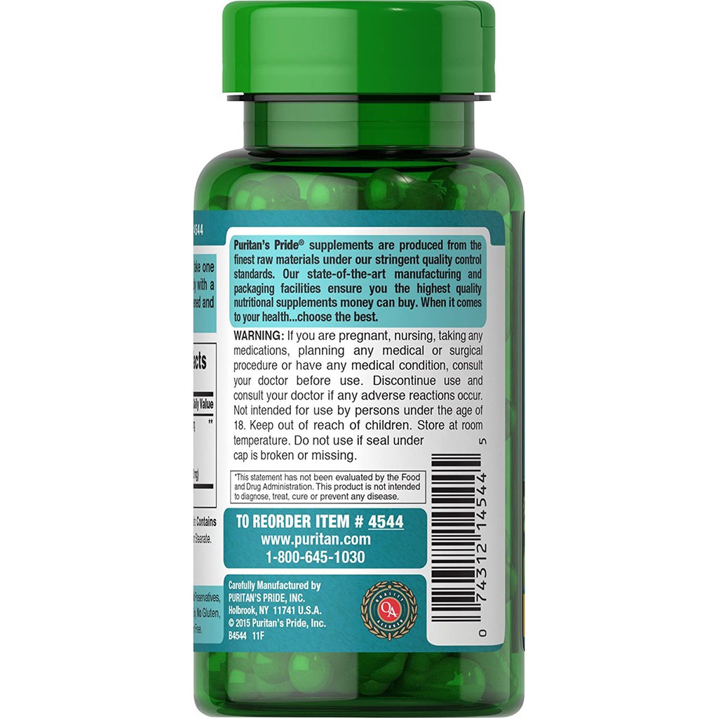 Bổ não Ginkgo Biloba Puritans Pride 120mg 100 viên QT026