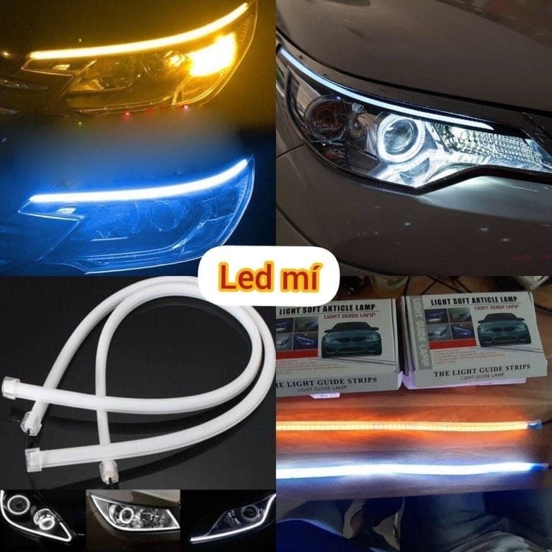 Bộ đèn 2 dây led mí audi chạy đuổi cực chất cho xe ô tô