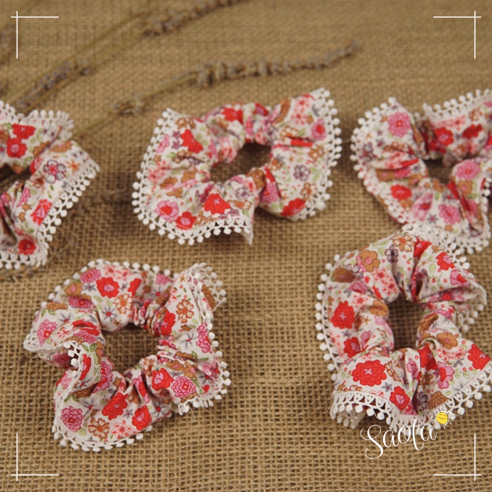 Dây buộc tóc Schunries kẹp ren dễ thương phong cách Hàn Quốc - S002 - SAOLA CLOTHING - 02 màu