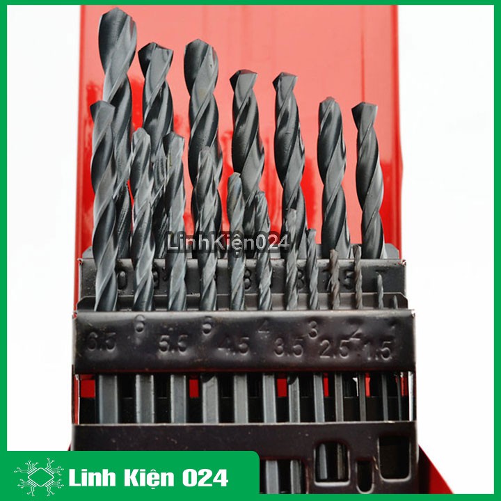 Hộp Combo 19 Mũi Khoan Đa Năng Cao Cấp Mũi Thép Đen