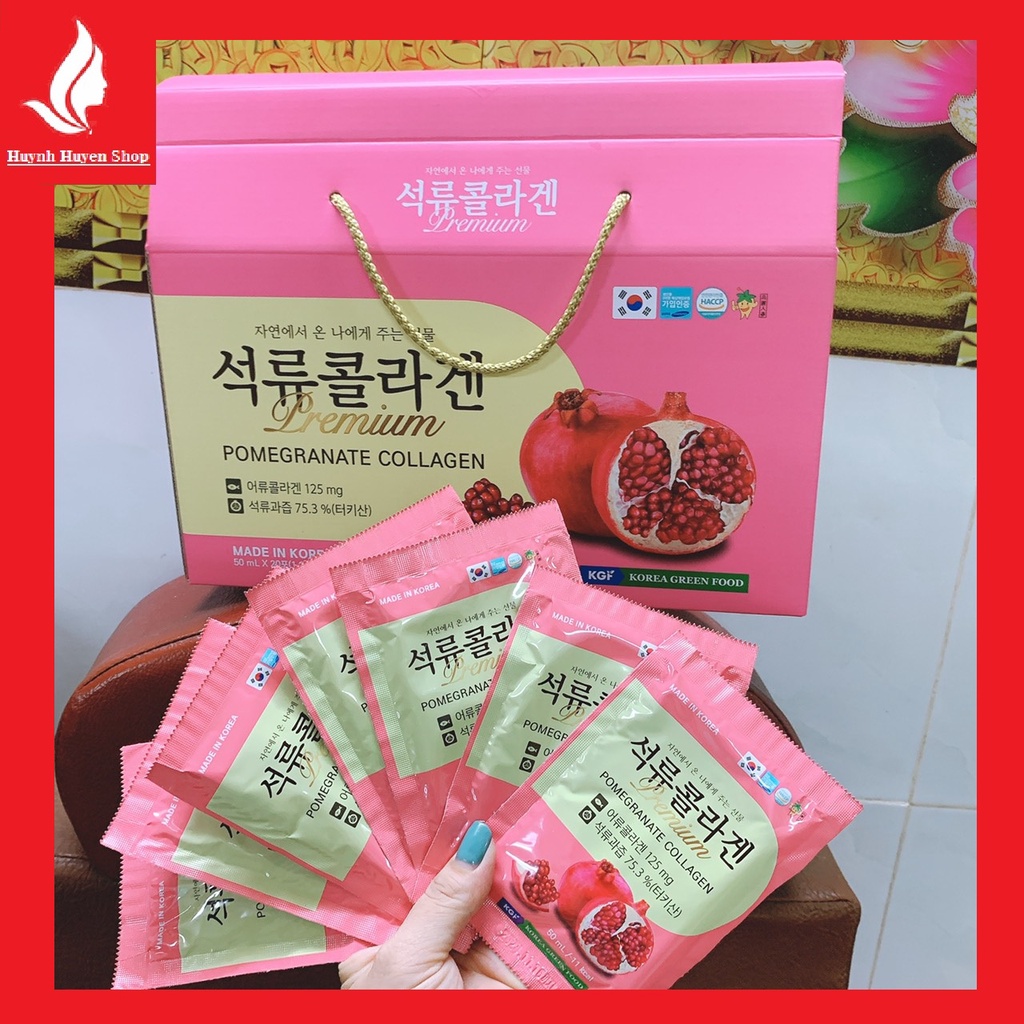 [chính hãng giá sỉ] Nước uống tinh chất Lựu Collagen - Pomegranate Collagen Premium sáng đẹp da 2 mẫu