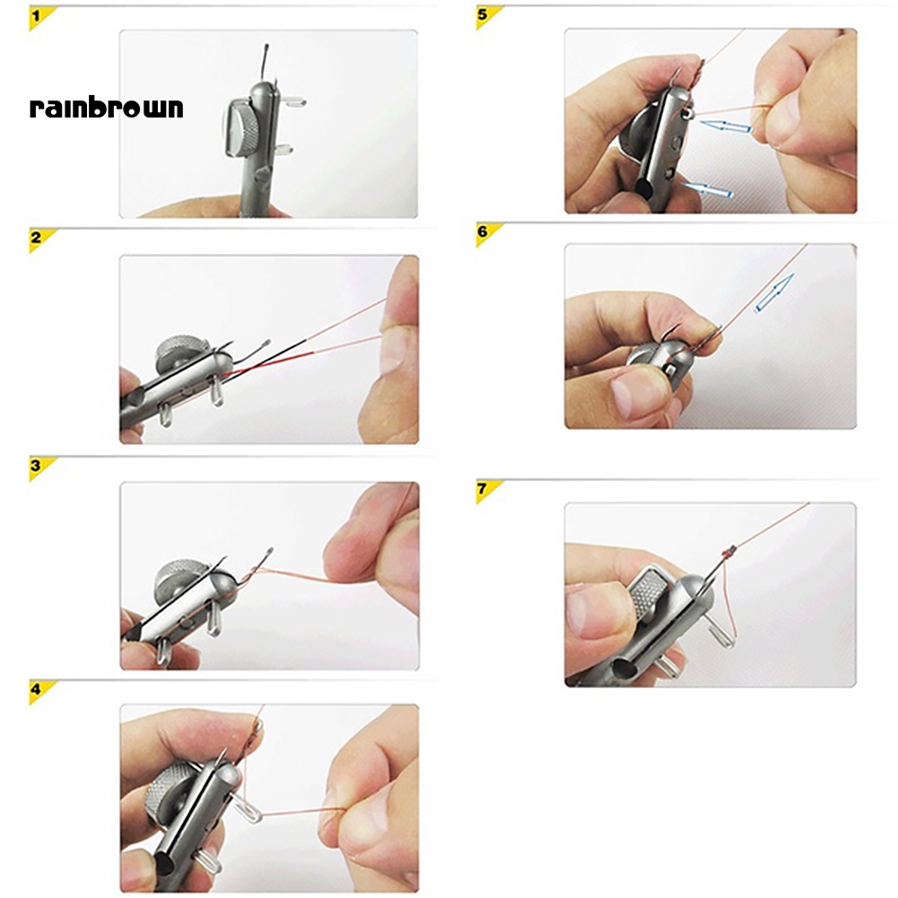 Dụng Cụ Thắt Nút Dây Câu Cá Hai Đầu Bằng Hợp Kim Nhôm