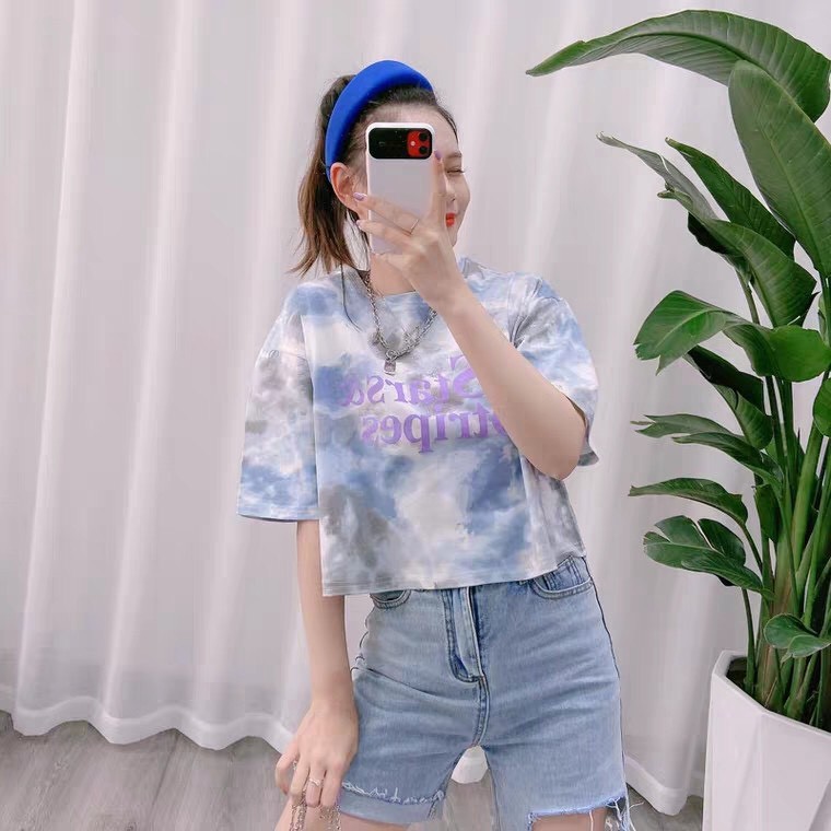 (Kèm video hình thật) ÁO CROPTOP LOANG MÀU CÁ TÍNH SIÊU HOT