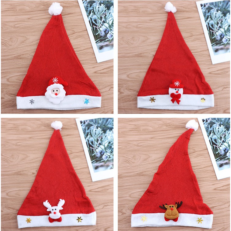 Mũ NoelGIADUNGTONGKHO1Mũ Noel có đèn phát sáng độc đáo thời trang, Mũ giáng sinh xinh xắn cho người lớn và trẻ em