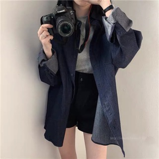 (Order 5-10days) Áo sơ mi khoác denim freesize
