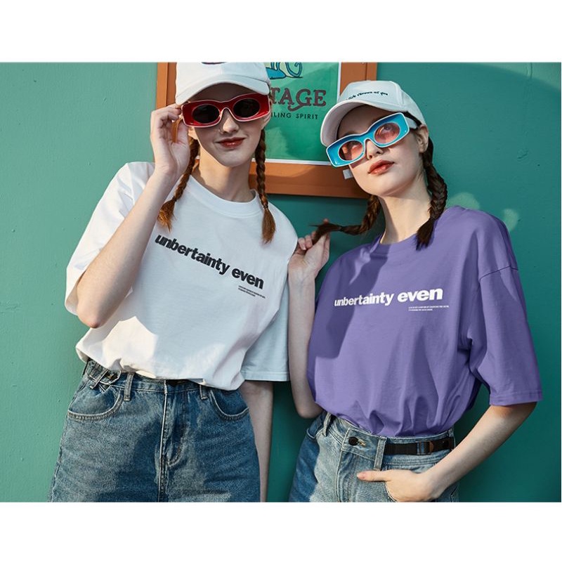 Áo thun nữ tay ngắn cổ tròn cộc tay hàng cao cấp kiểu in chữ mẫu mới đơn giản trẻ trung