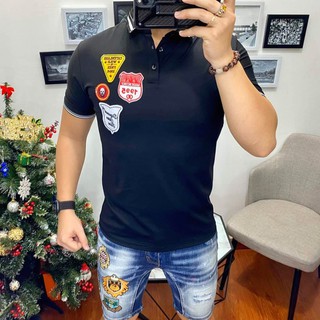Áo thun nam cổ bẻ thêu logo nổi đẹp