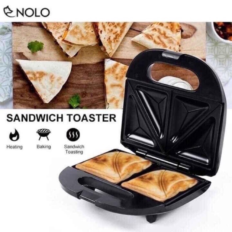 Máy Nướng Bánh Mỳ Sandwich Nikai [FREESHIP] [Mã FASHION10K hoàn 10K xu đơn 0Đ] [Miễn Phí Vận Chuyển]