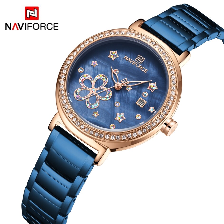 NAVIFORCE NF5016 Women Casual Fashion Mesh Band Quartz Watch | BigBuy360 - bigbuy360.vn