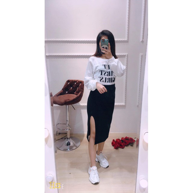 [FREESHIP ĐƠN TỪ 50K] Sét áo BUT kèm chân váy xẻ cá tính