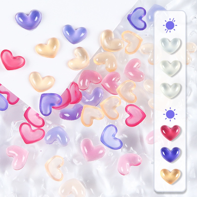 Hạt Charm Hình Trái Tim 3d Trang Trí Móng Tay