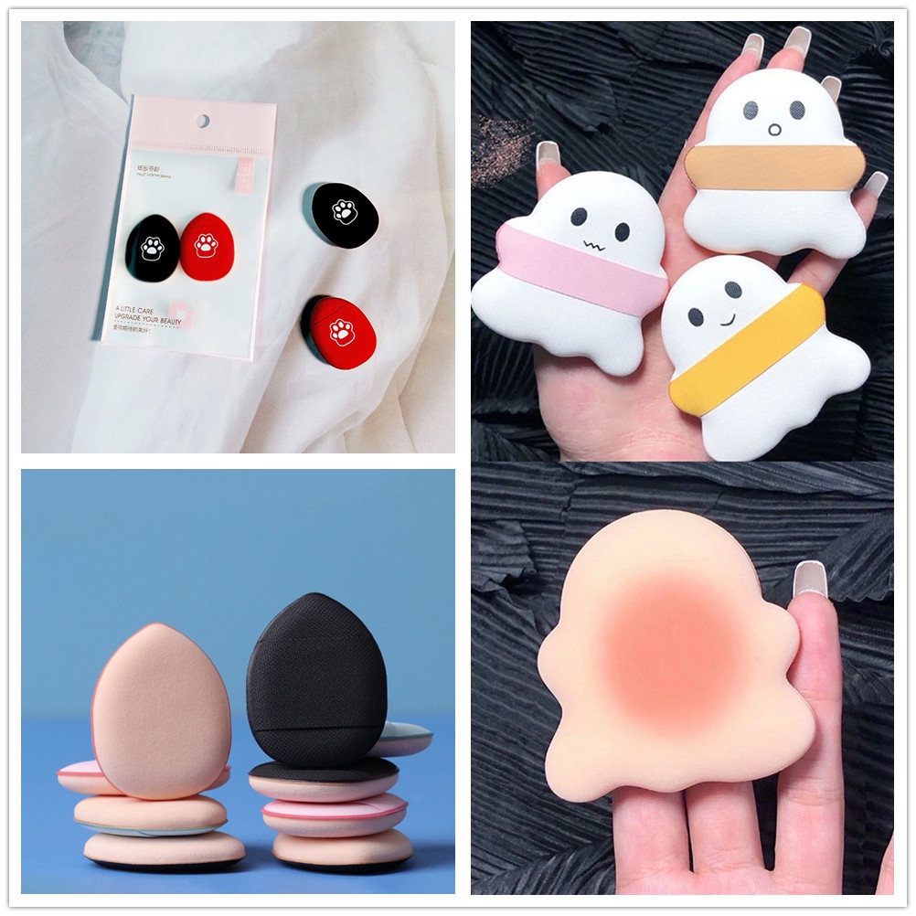 Mút Trang Điểm Cotton Mini Hình Dấu Chân Mèo Xinh Xắn Tiện Dụng