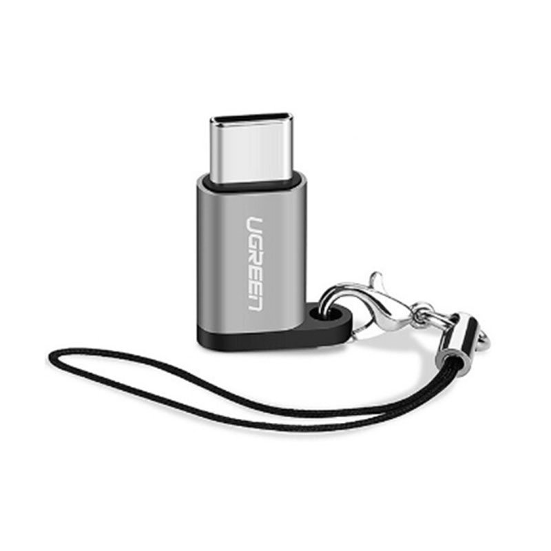 Đầu chuyển đổi USB-C to Micro USB cao cấp UGREEN 40945 US189 Màu Xám Bạc